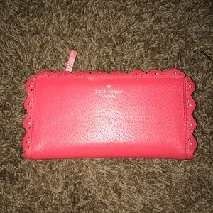 Hot pink Kate spade wallet